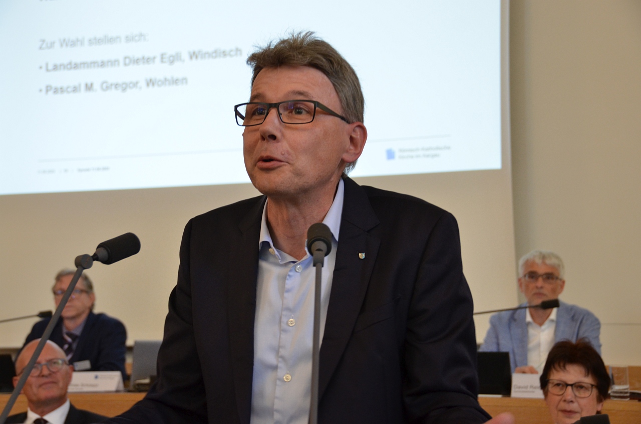 Landammann Dieter Egli bei seiner Wahl zum Diözesanabgeordneter