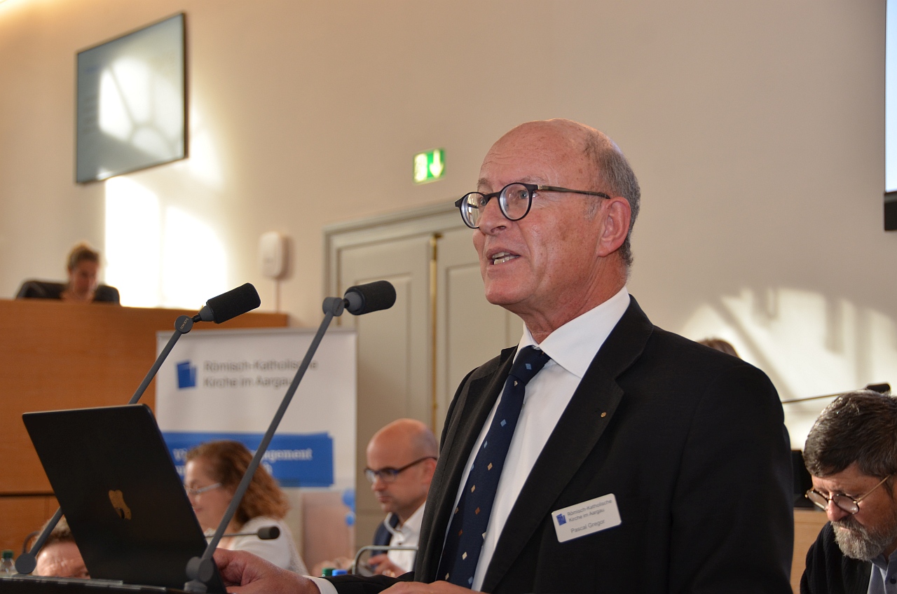 Pascal M. Gregor, Kirchenratspräsident der Römisch-Katholischen Kirche im Aargau