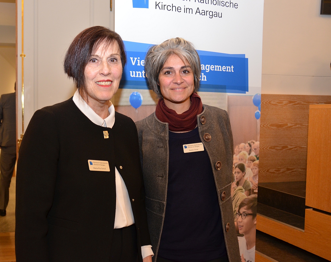 Die beiden Mitglieder des Kirchenrats, Maria-Pia Scholl und Nadia Omar, wurden feierlich verabschiedet.